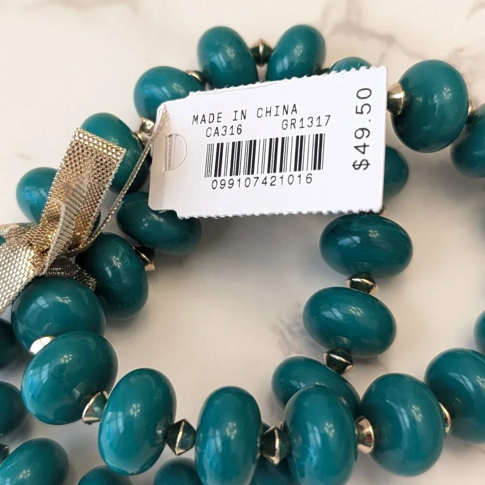 J.Crew Factory Chunky Bead Stretch Bracelets Set-of-Two